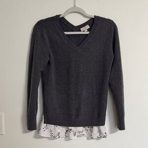 LOFT Charcoal Knit Sweater